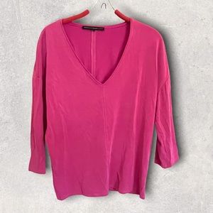 Pink three-quarter length blouse